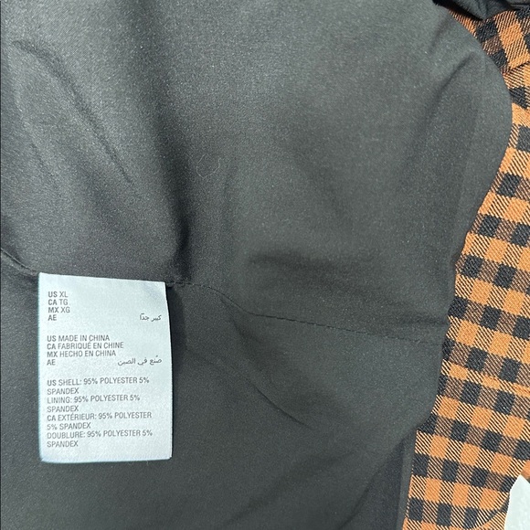 Becca Tilley x Bar III Blazer Suit Jacket Coat Gingham Plaid Brown Black Size XL - Picture 8 of 11